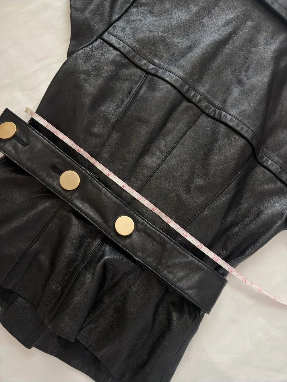 Worth black leather